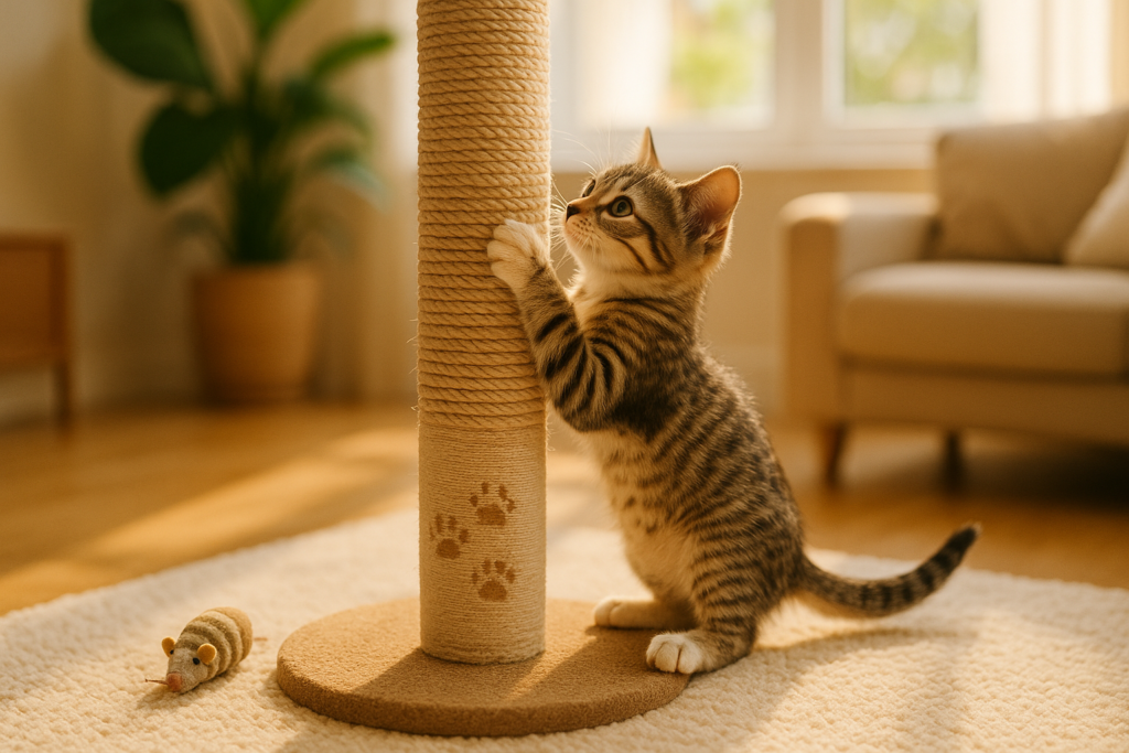 How to Train a Kitten to Use Scratching Post Quickly How to Train a Kitten to Use Scratching Post Quickly